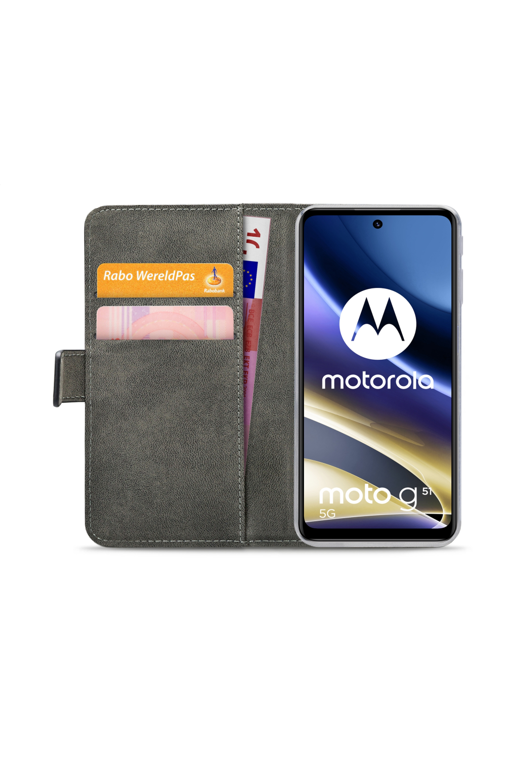 Mobilize Classic Gelly Wallet Book Case Motorola Moto G51 5G Black - Afbeelding 4