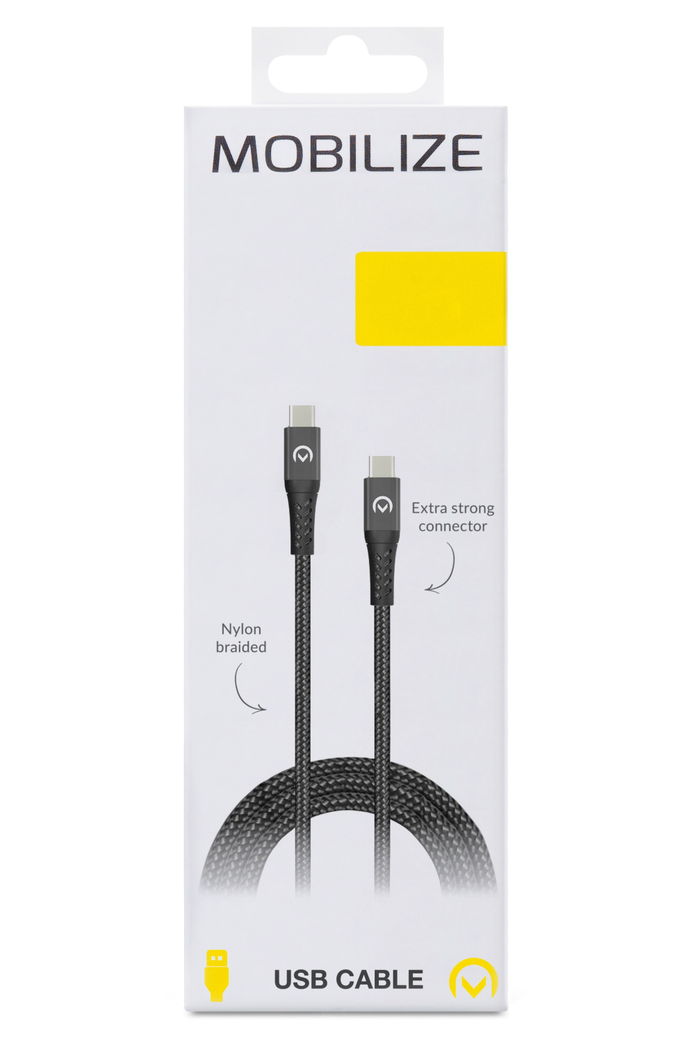 Mobilize Strong Nylon Cable Usb-C To Usb-C 2M. 100W Black - Afbeelding 6