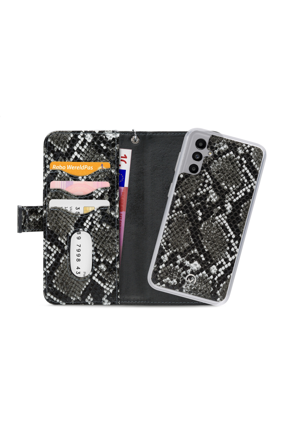 Mobilize 2In1 Magnet Zipper Case Samsung Galaxy A04S/A13 5G Black/Snake - Afbeelding 4
