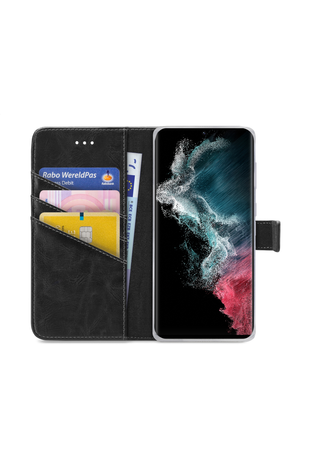 My Style Flex Wallet For Samsung Galaxy S22 Ultra 5G Black - Afbeelding 3