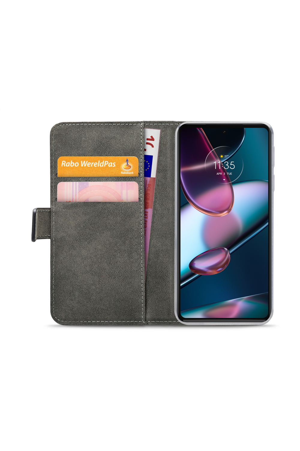 Mobilize Classic Gelly Wallet Book Case Motorola Edge 30 Pro/X30 Black - Afbeelding 4