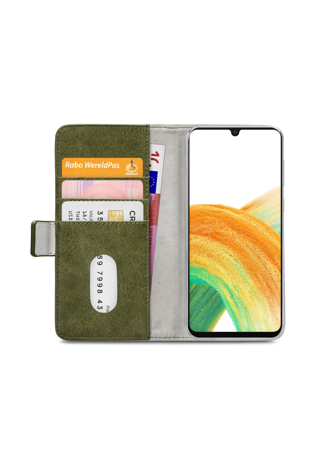 Mobilize Elite Gelly Wallet Book Case Samsung Galaxy A33 5G Green - Afbeelding 4