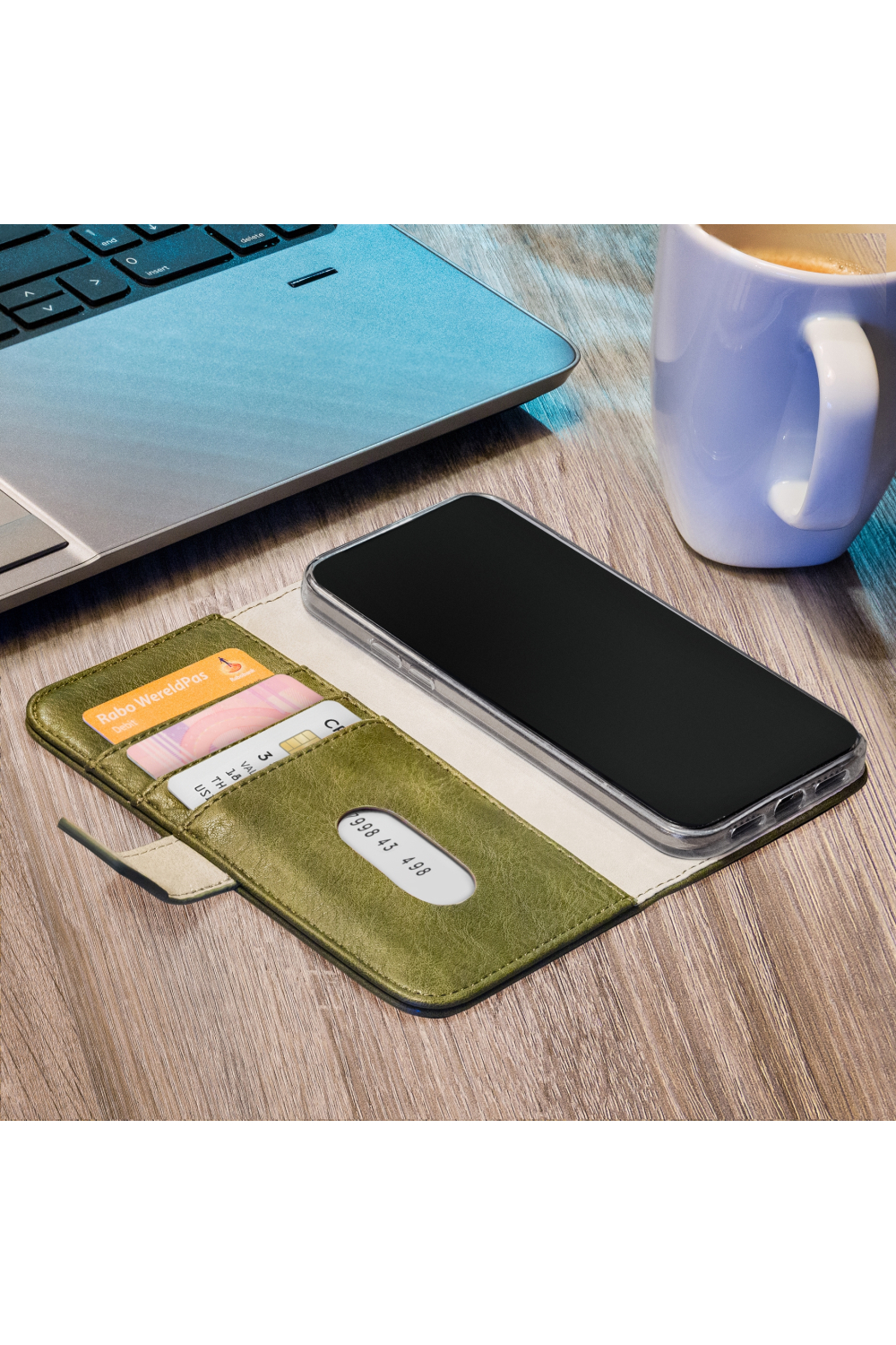 Mobilize Elite Gelly Wallet Book Case Samsung Galaxy A33 5G Green - Afbeelding 9