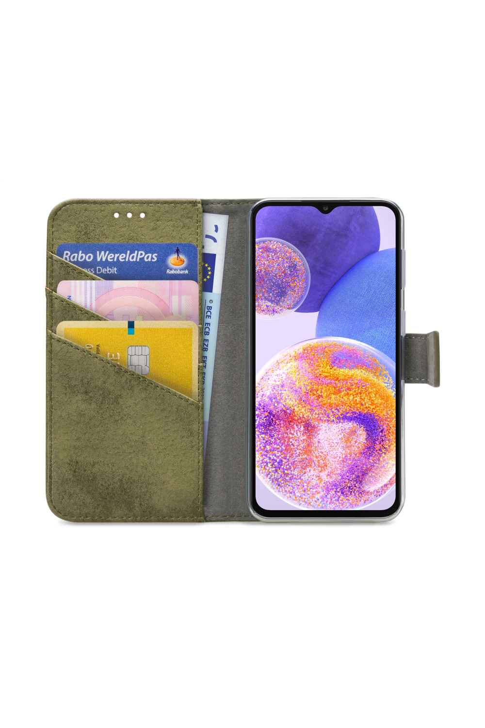 My Style Flex Wallet For Samsung Galaxy A23 5G Olive - Afbeelding 3
