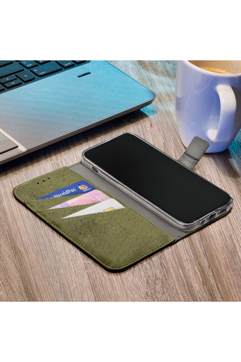 My Style Flex Wallet For Samsung Galaxy A23 5G Olive - Afbeelding 4