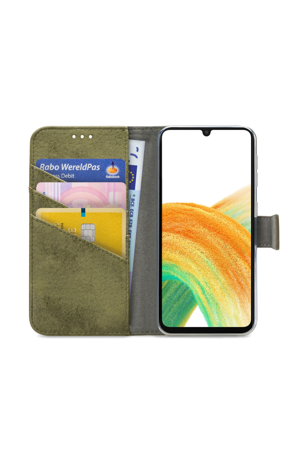 My Style Flex Wallet For Samsung Galaxy A33 5G Olive - Afbeelding 3