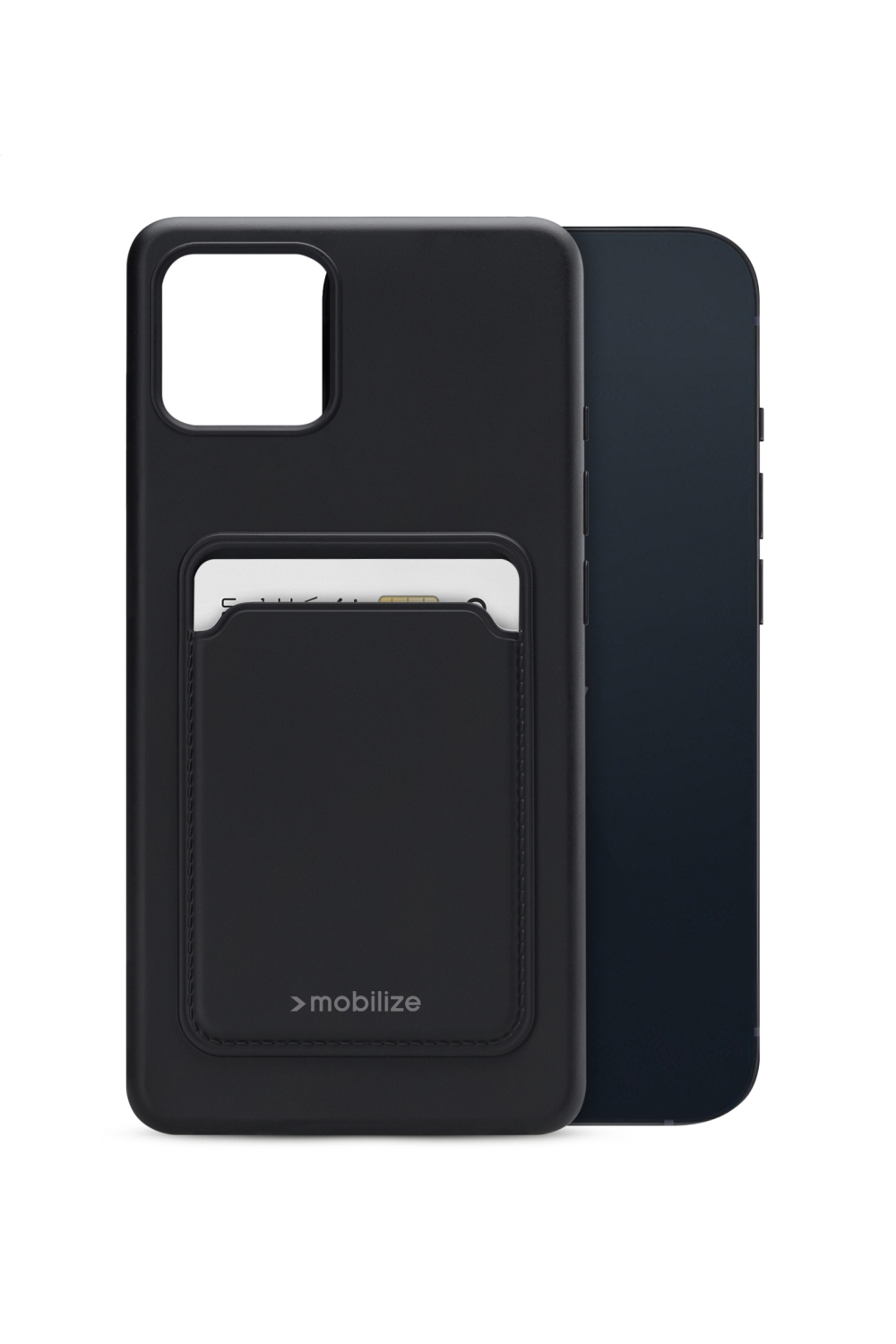 Mobilize Rubber Gelly Card Case Apple Iphone 13 Mini Matt Black