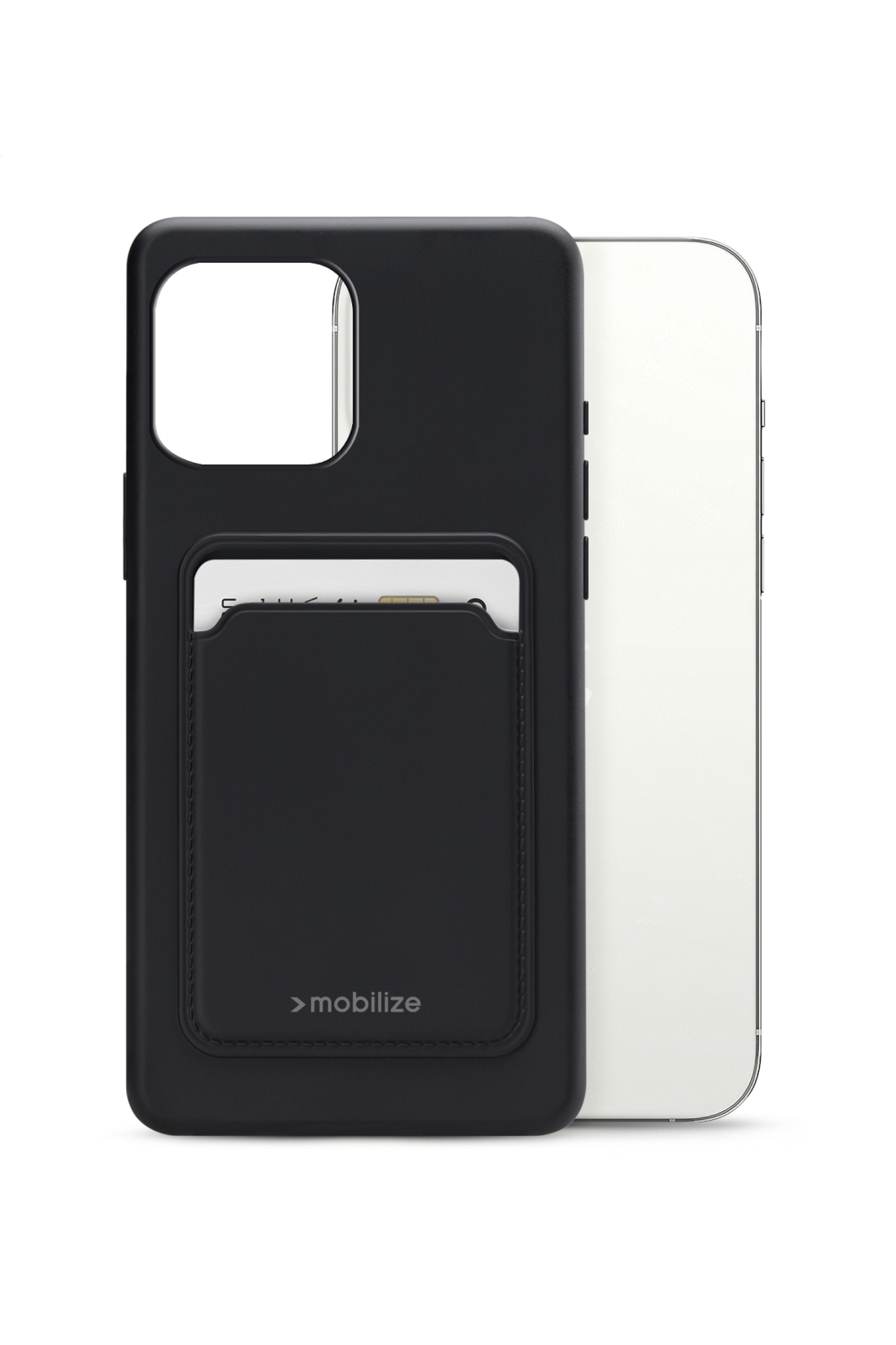 Mobilize Rubber Gelly Card Case Apple Iphone 13 Pro Max Matt Black