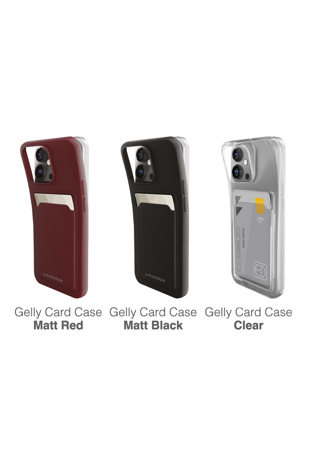 Mobilize Rubber Gelly Card Case Apple Iphone 11 Matt Black - Afbeelding 4
