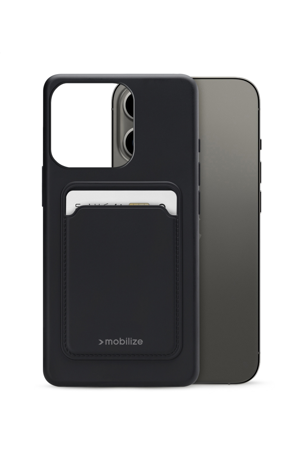 Mobilize Rubber Gelly Card Case Apple Iphone 13 Pro Matt Black