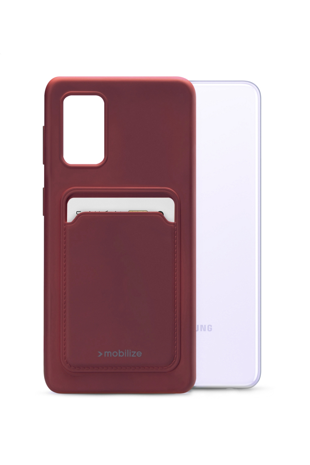 Mobilize Rubber Gelly Card Case Samsung Galaxy A32 5G Matt Bordeaux