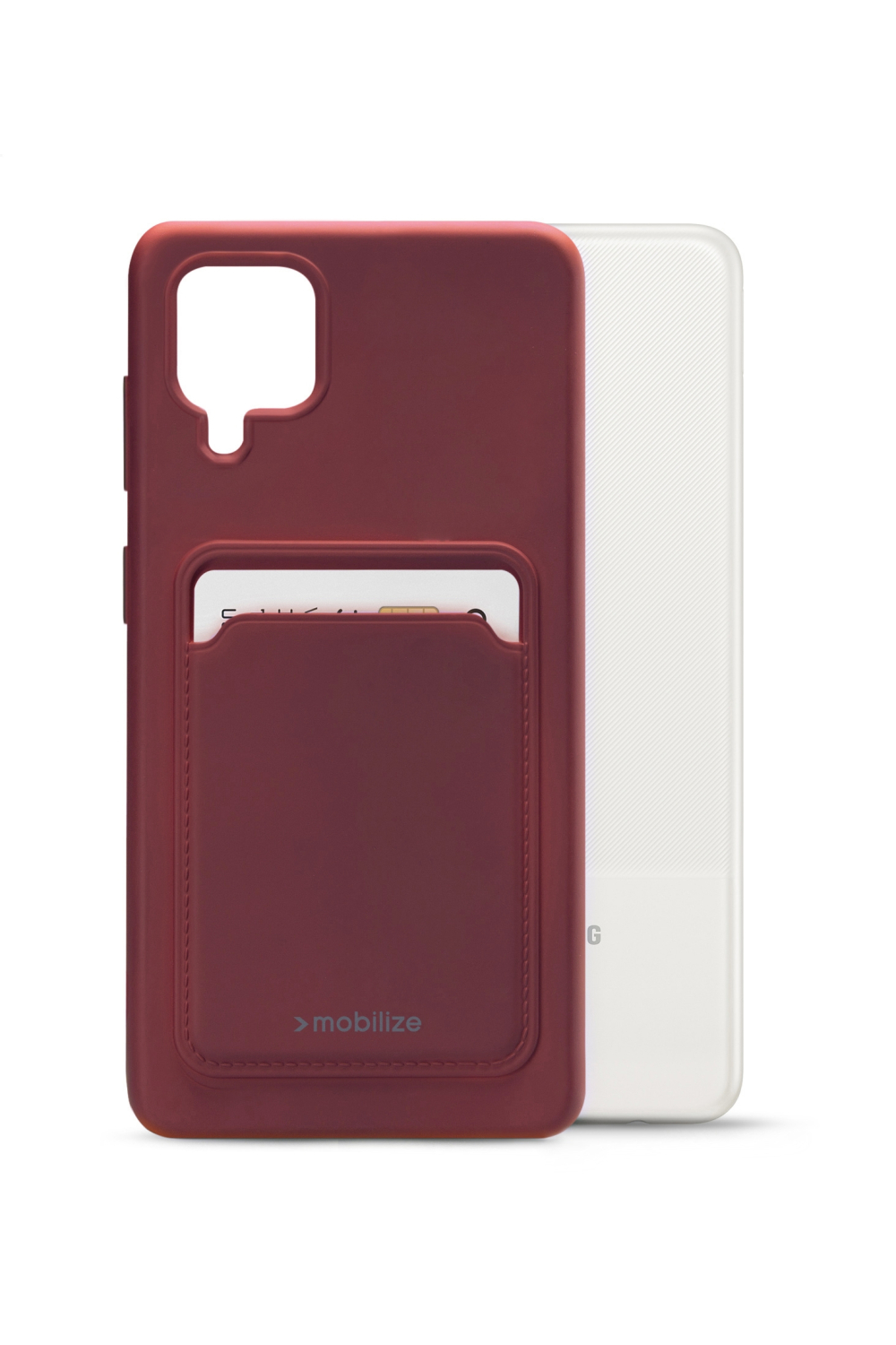 Mobilize Rubber Gelly Card Case Samsung Galaxy A12/M12 Matt Bordeaux