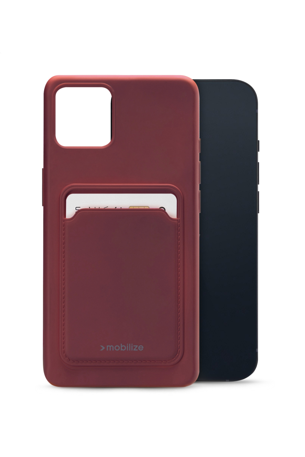 Mobilize Rubber Gelly Card Case Apple Iphone 13 Matt Bordeaux