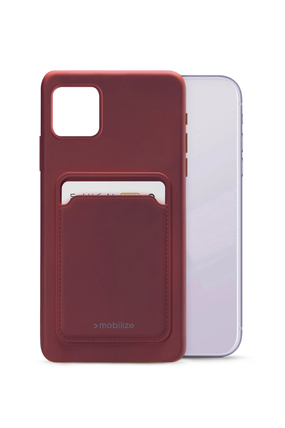 Mobilize Rubber Gelly Card Case Apple Iphone 11 Matt Bordeaux