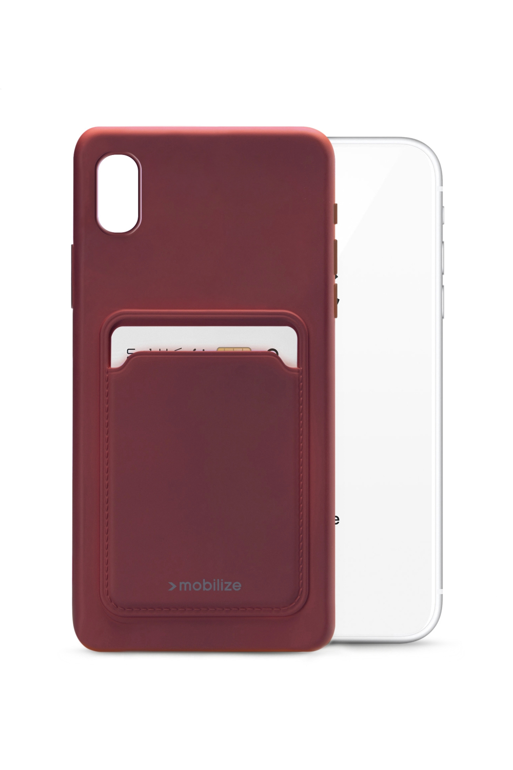 Mobilize Rubber Gelly Card Case Apple Iphone Xr Matt Bordeaux