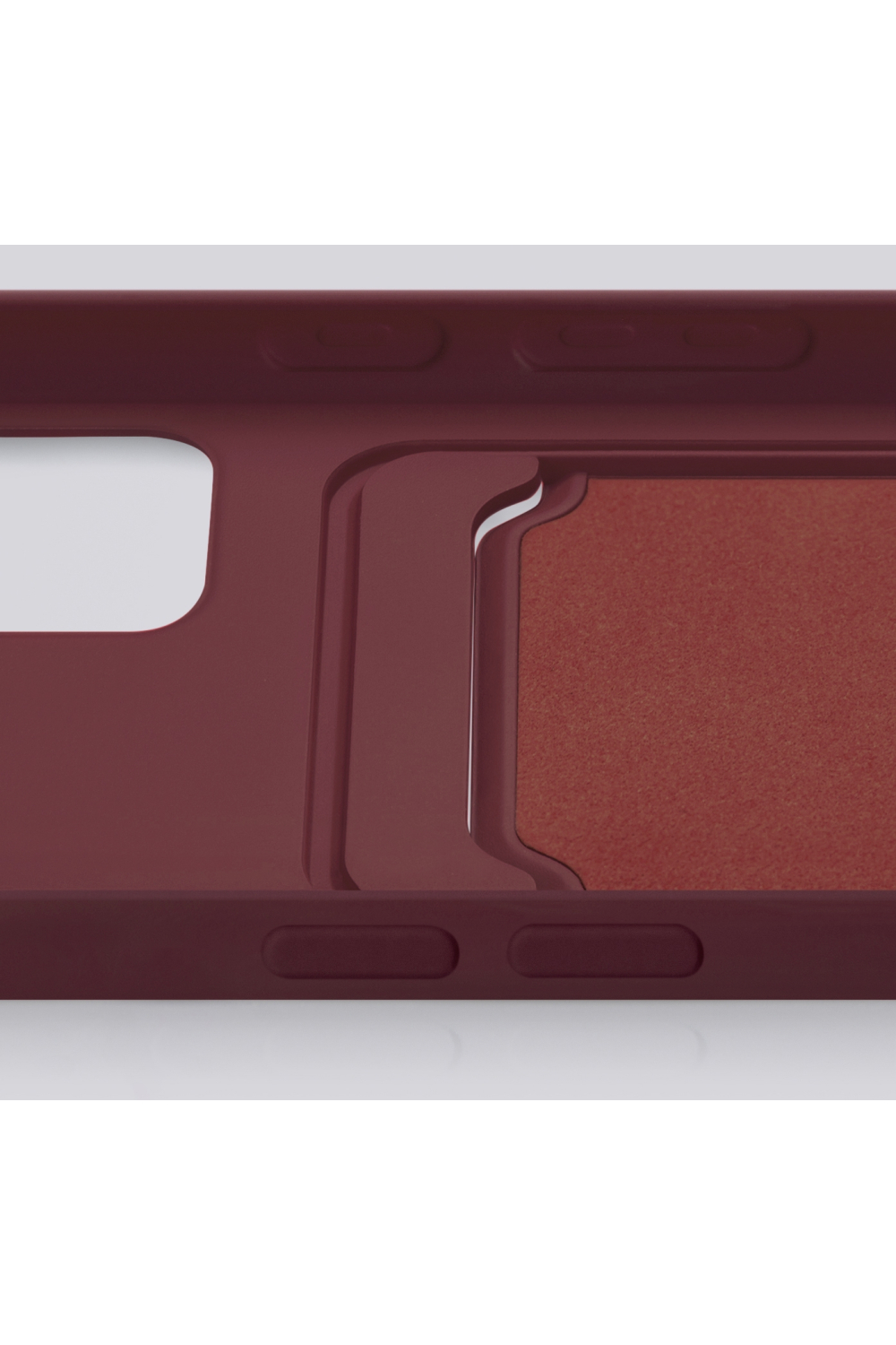 Mobilize Rubber Gelly Card Case Apple Iphone 13 Pro Max Matt Bordeaux - Afbeelding 4