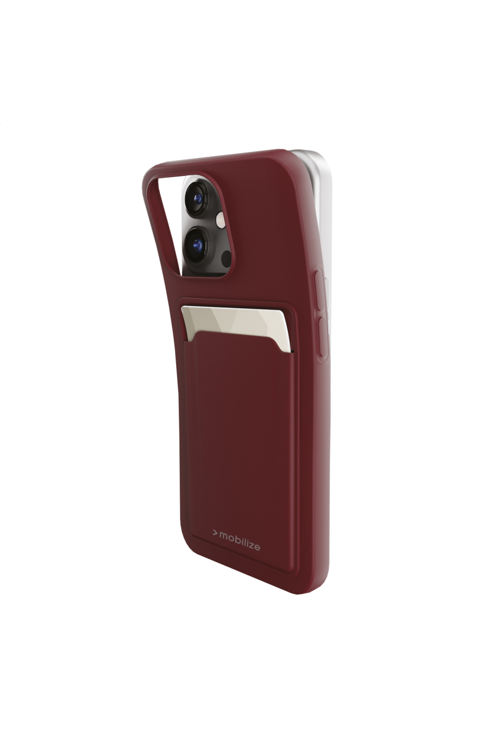 Mobilize Rubber Gelly Card Case Apple Iphone 13 Pro Max Matt Bordeaux - Afbeelding 6