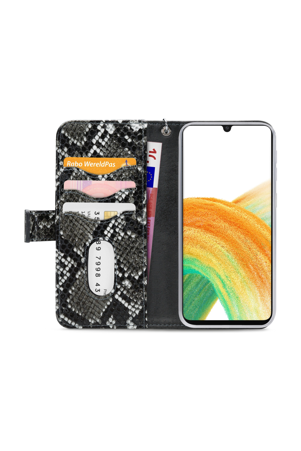 Mobilize 2In1 Magnet Zipper Case Samsung Galaxy A33 5G Black/Snake - Afbeelding 3