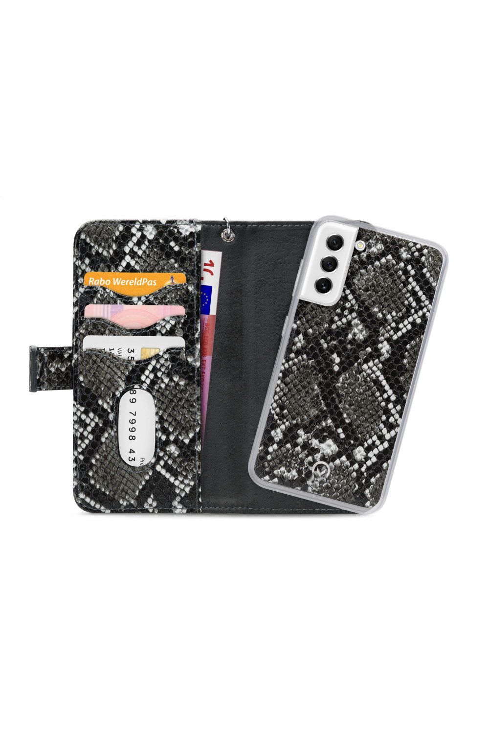 Mobilize 2In1 Magnet Zipper Case Samsung Galaxy S21 Fe 5G Black/Snake - Afbeelding 4