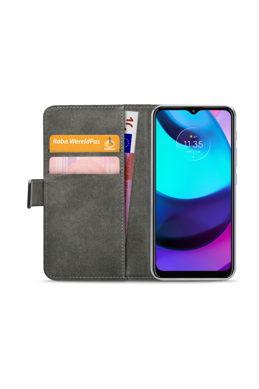 Mobilize Classic Gelly Wallet Book Case Motorola Moto E20 Black - Afbeelding 4