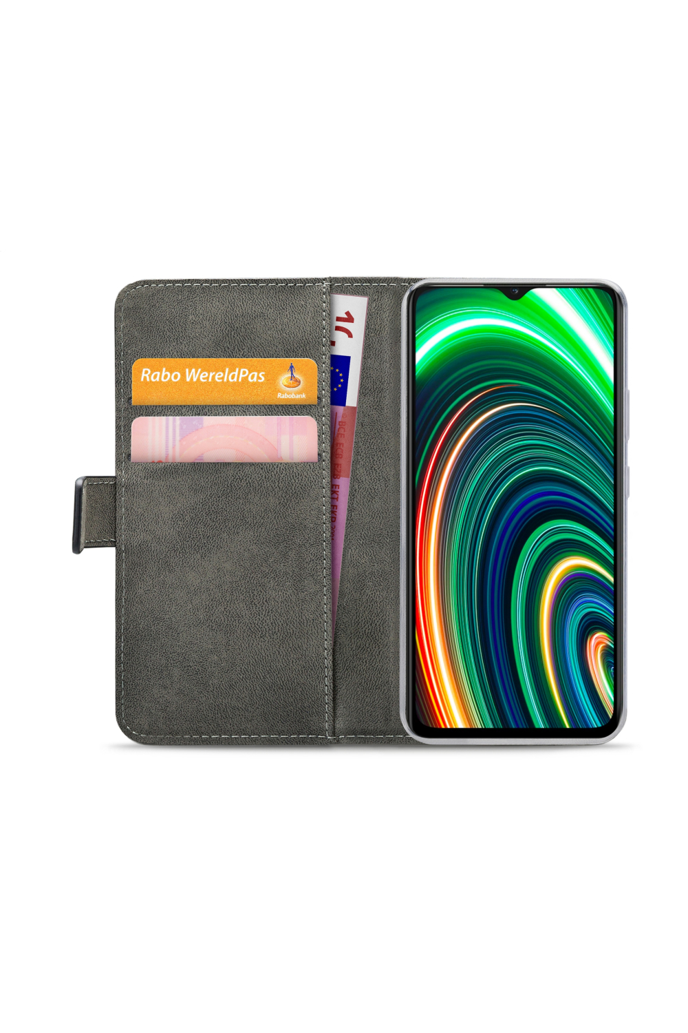 Mobilize Classic Gelly Wallet Book Case Realme C25Y Black - Afbeelding 4