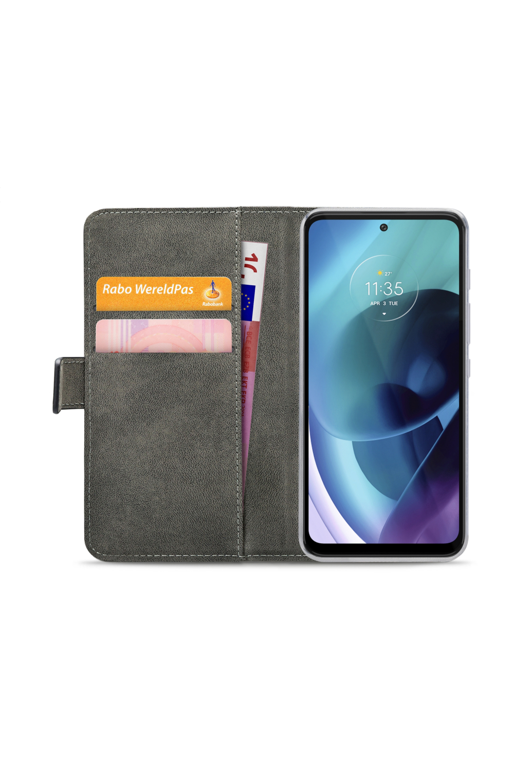 Mobilize Classic Gelly Wallet Book Case Motorola Moto G71 5G Black - Afbeelding 4