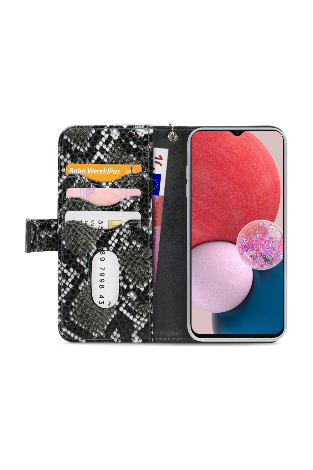 Mobilize 2In1 Magnet Zipper Case Samsung Galaxy A13 4G Black/Snake - Afbeelding 3