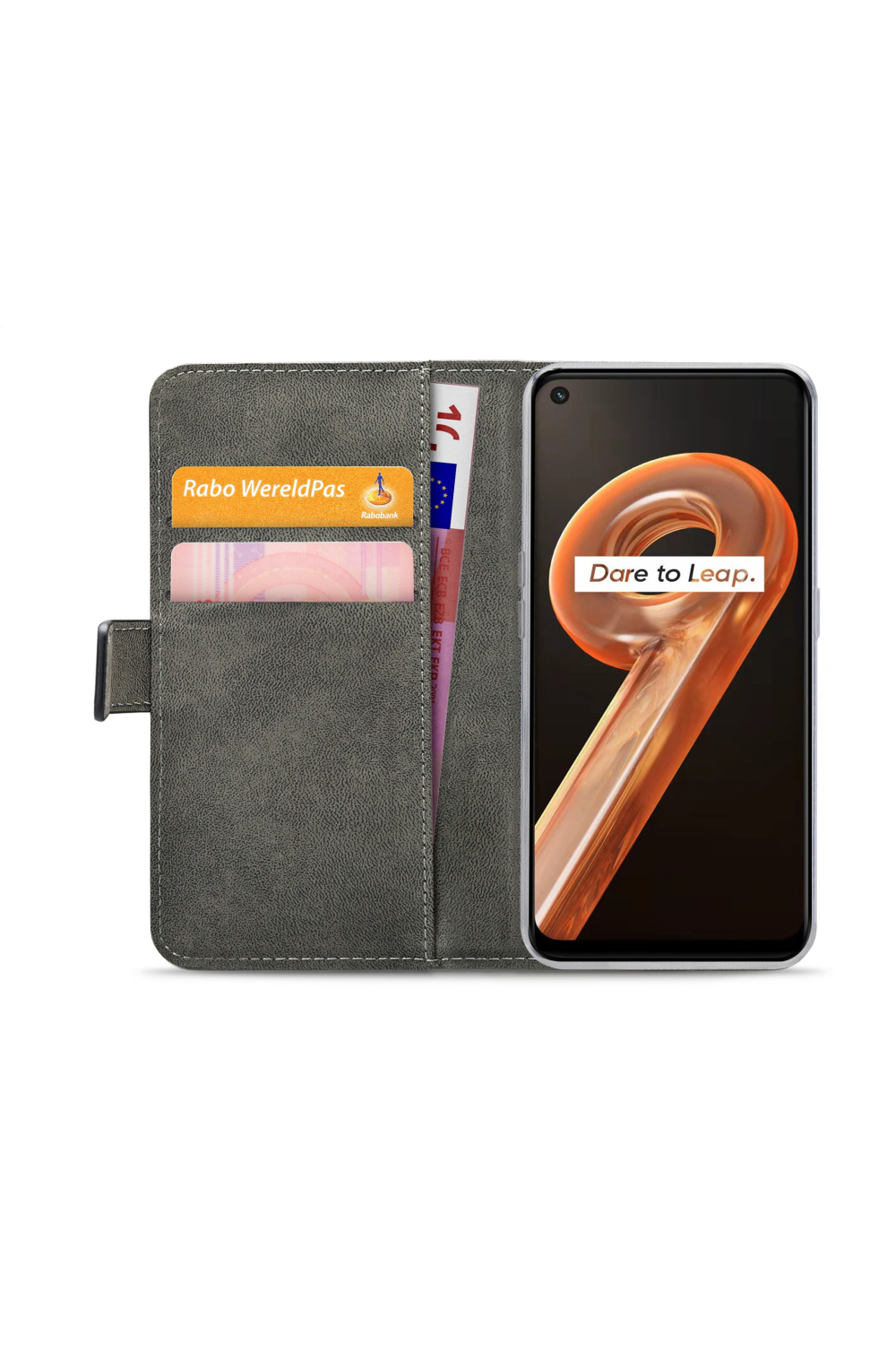 Mobilize Classic Gelly Wallet Book Case Realme 9I Black - Afbeelding 4