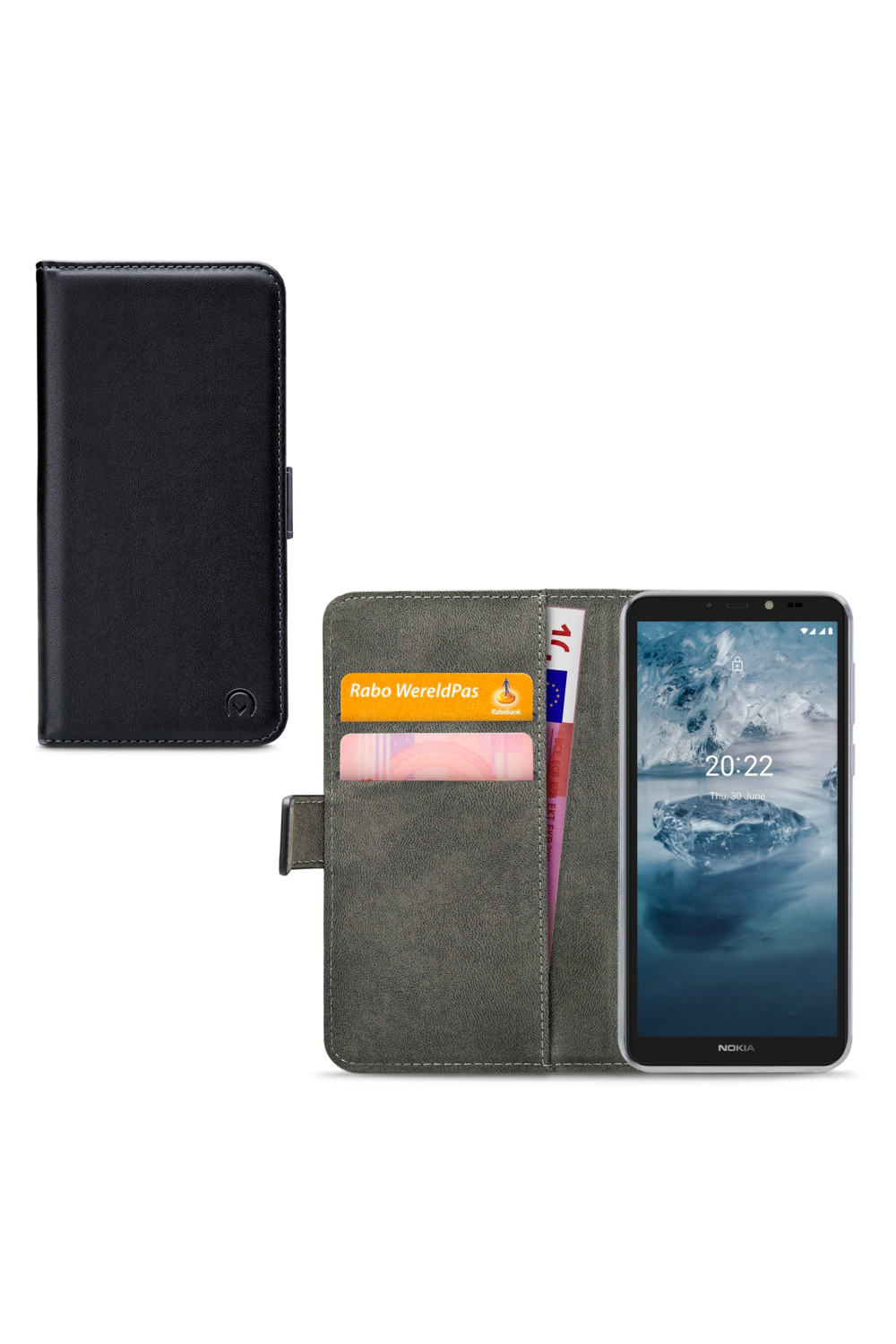 Mobilize Classic Gelly Wallet Book Case Nokia C2 2E Black