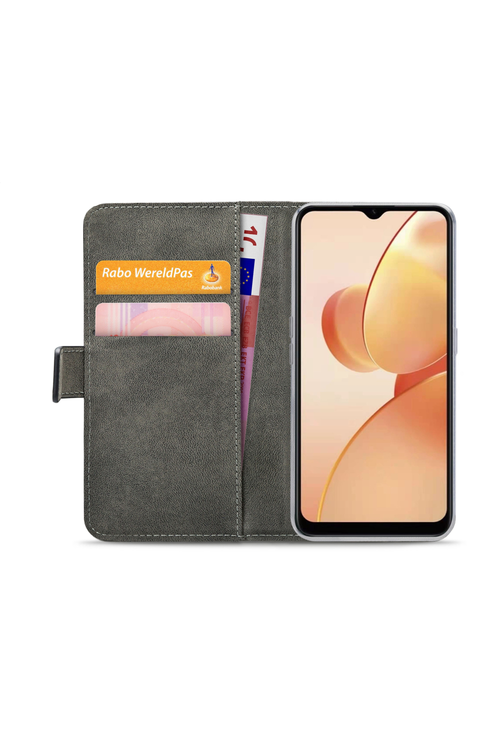 Mobilize Classic Gelly Wallet Book Case Realme C31 Black - Afbeelding 4