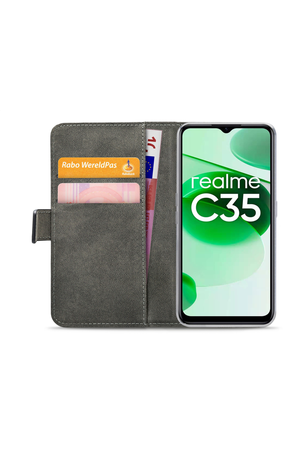 Mobilize Classic Gelly Wallet Book Case Realme C35/Narzo 50A Prime Black - Afbeelding 4