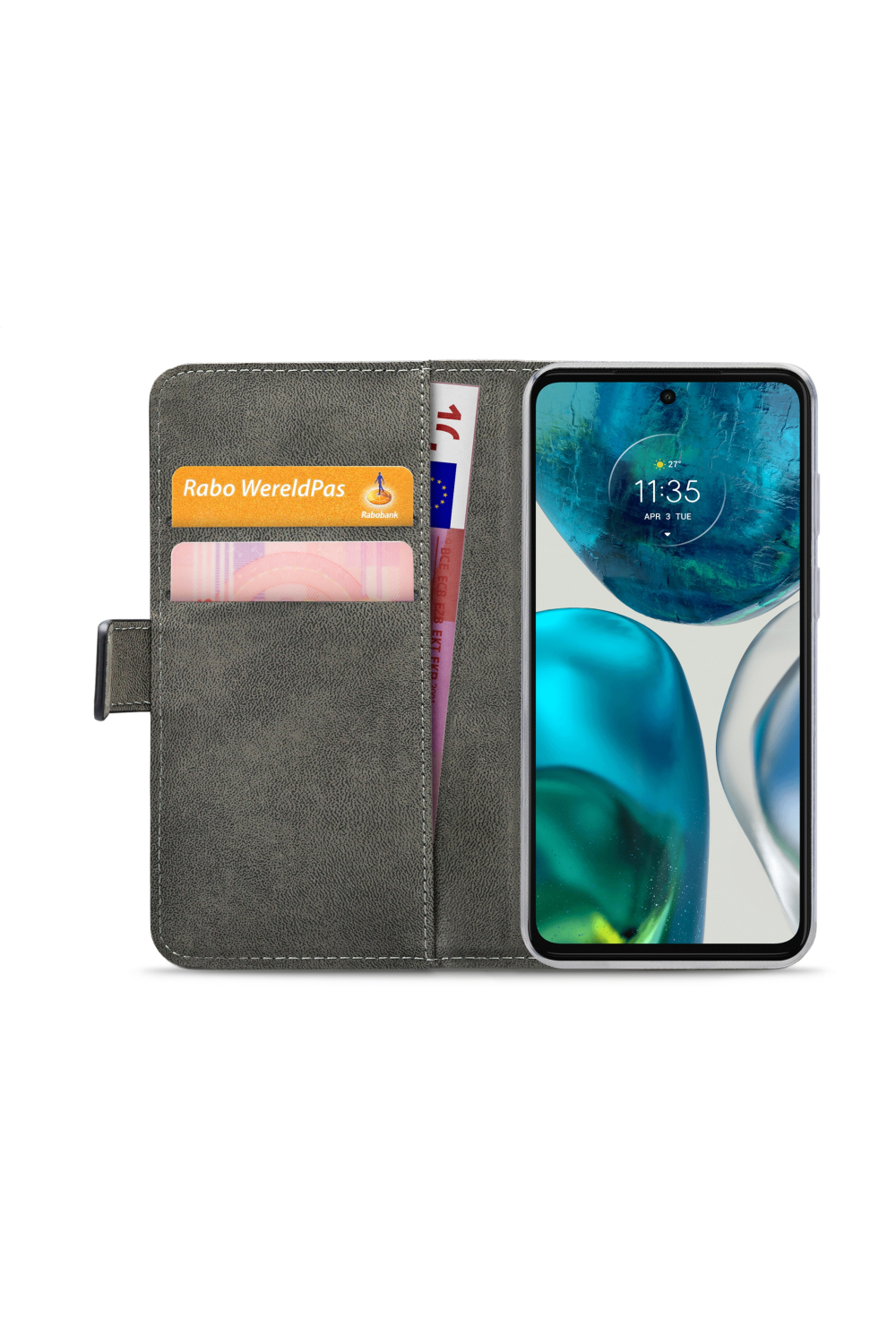 Mobilize Classic Gelly Wallet Book Case Motorola Moto G52 Black - Afbeelding 4
