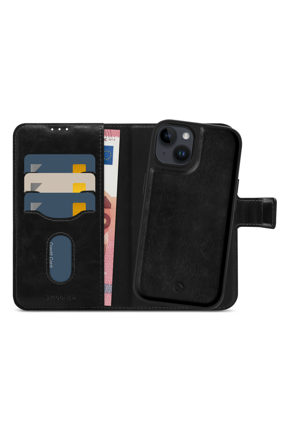 Mobilize 2In1 Magsafe Compatible Gelly Wallet Case Apple Iphone 14 Black