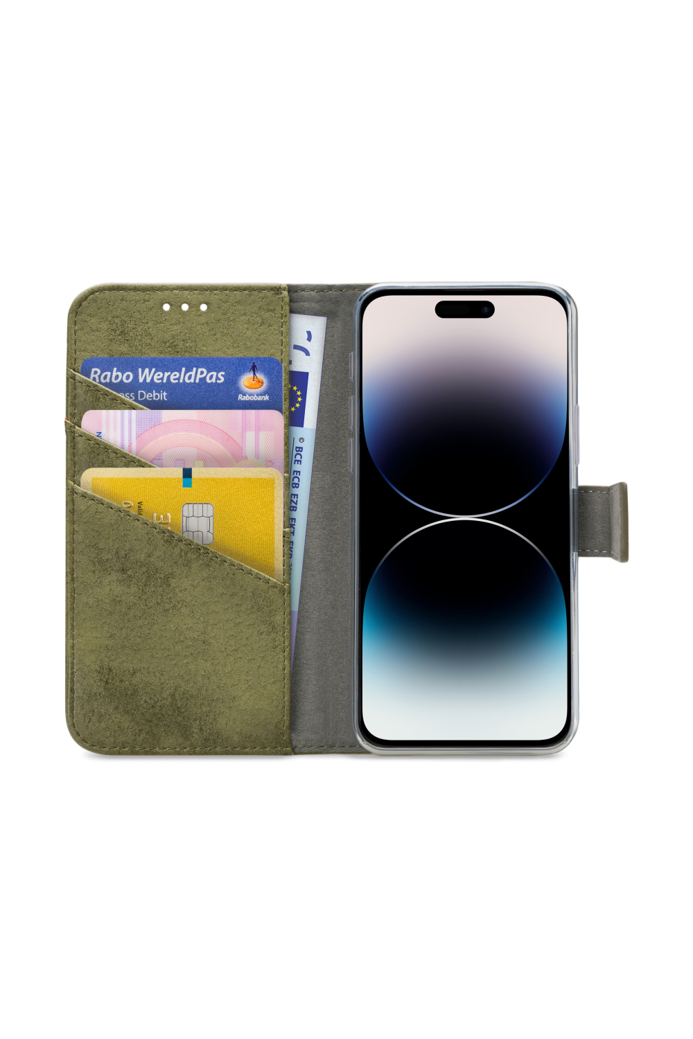 My Style Flex Wallet For Apple Iphone 14 Pro Max Olive - Afbeelding 3