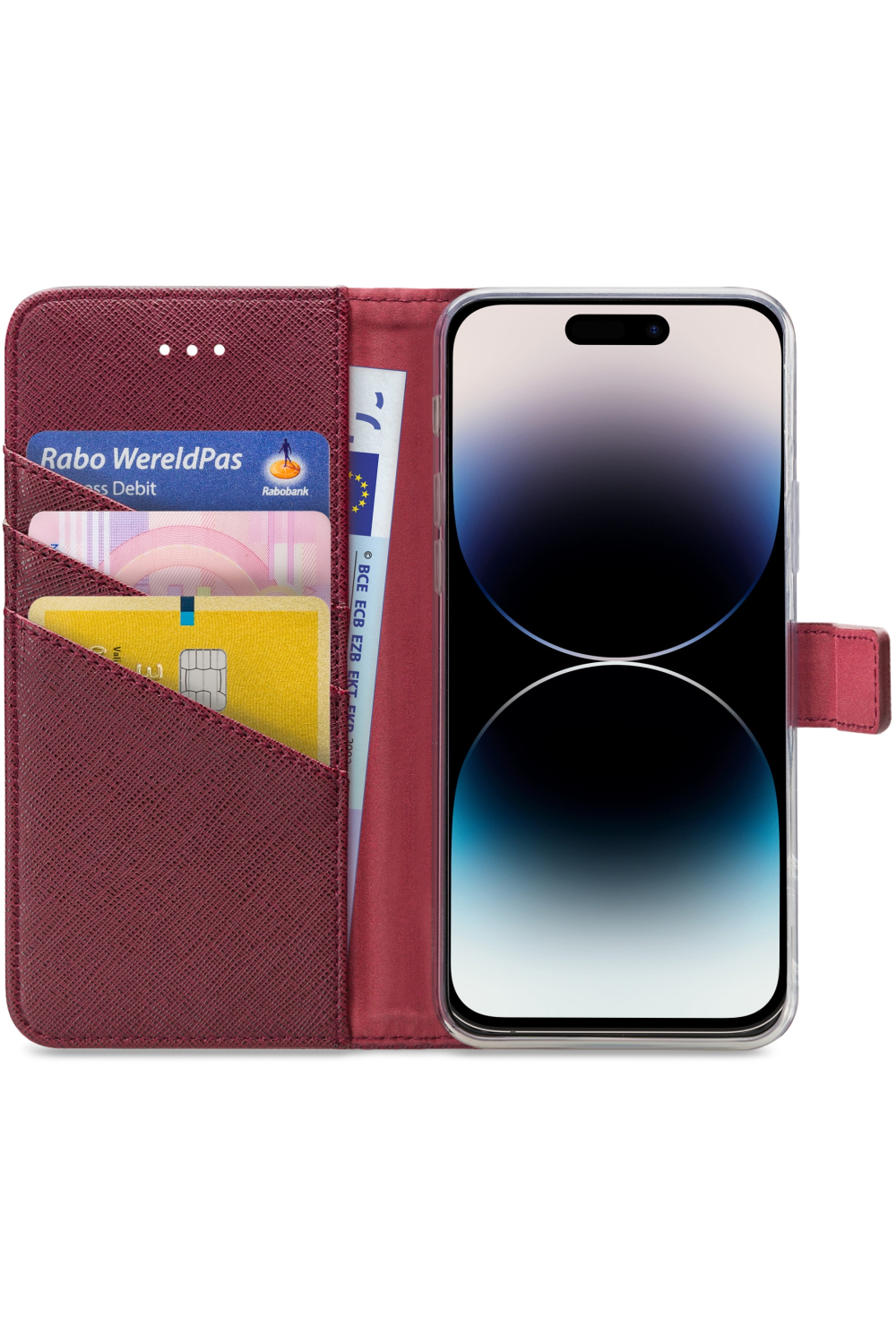 My Style Flex Wallet For Apple Iphone 14 Pro Bordeaux - Afbeelding 3