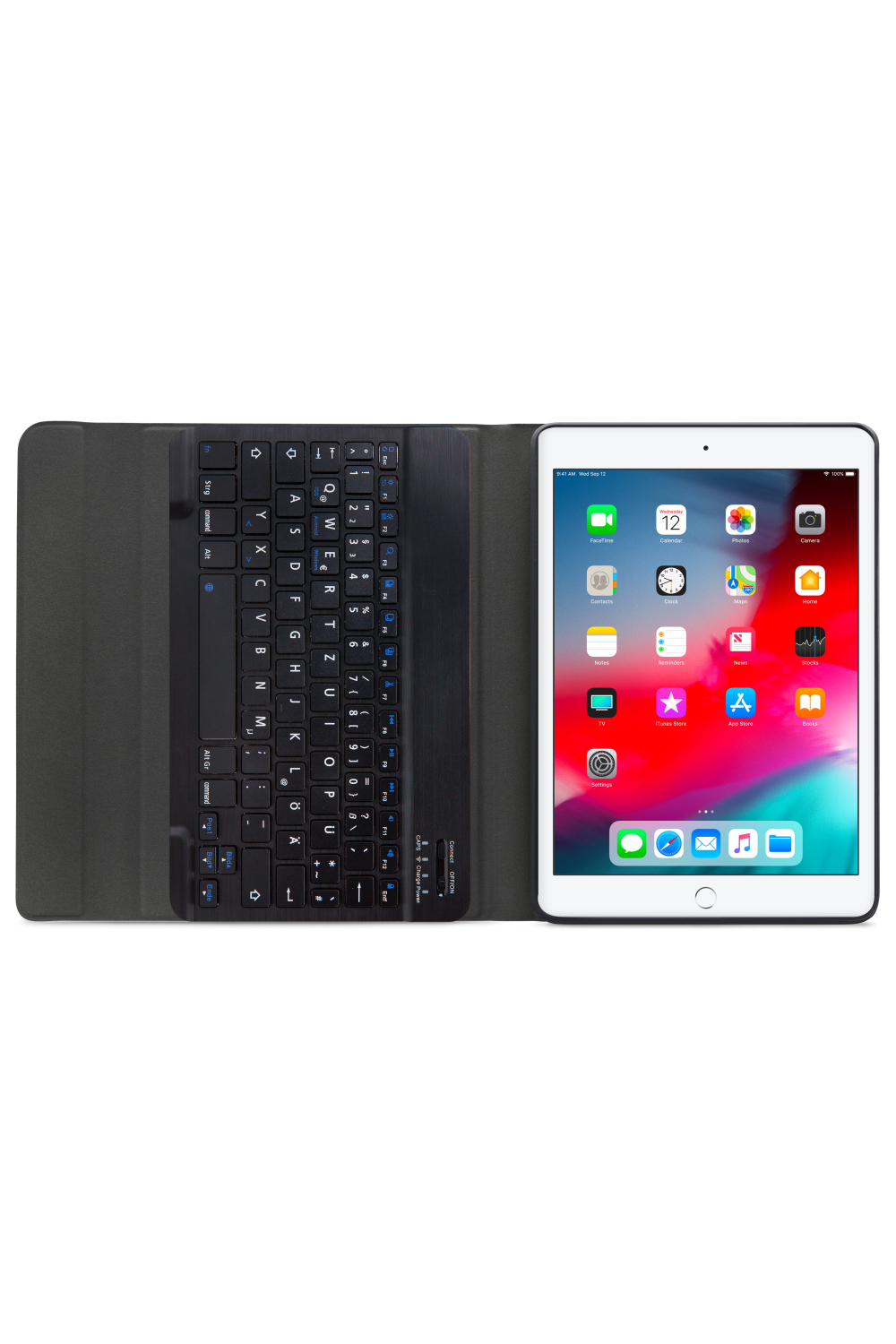 Mobilize Detachable Bluetooth Keyboard Case Apple Ipad Air/Air 2/Pro 9.7/9.7 2017/2018 Black Qwertz - Afbeelding 4