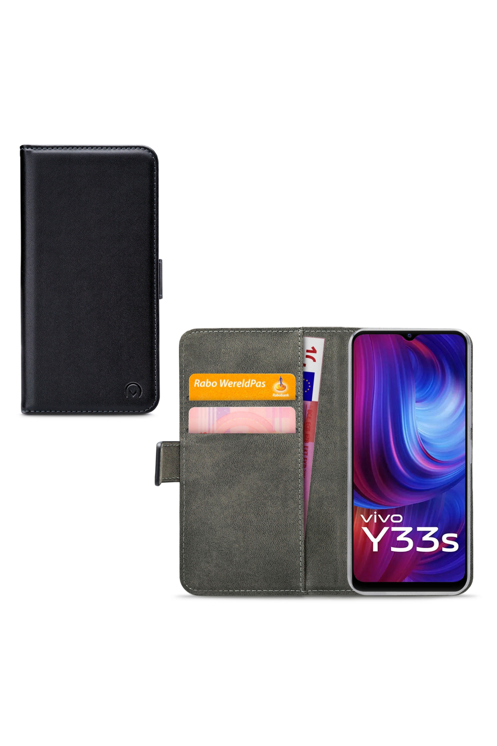 Mobilize Classic Gelly Wallet Book Case Vivo Y33S Black
