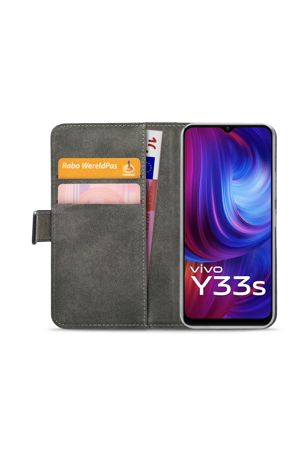 Mobilize Classic Gelly Wallet Book Case Vivo Y33S Black - Afbeelding 4