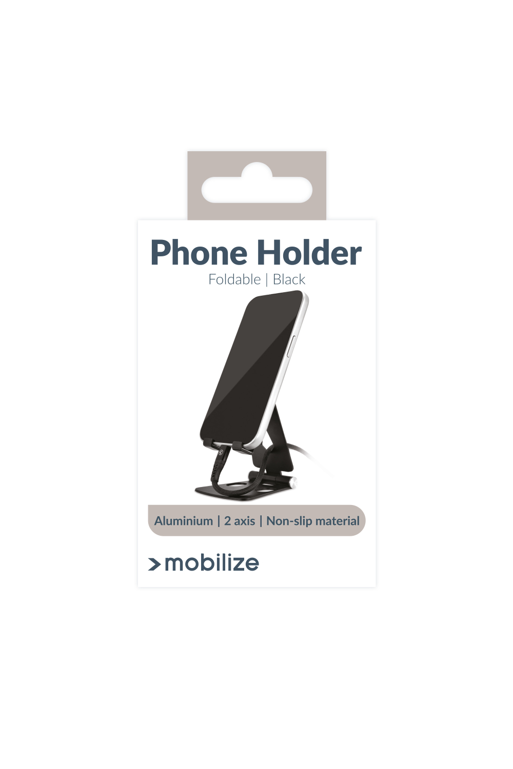 Mobilize Foldable Aluminium Phone Holder Black - Afbeelding 7