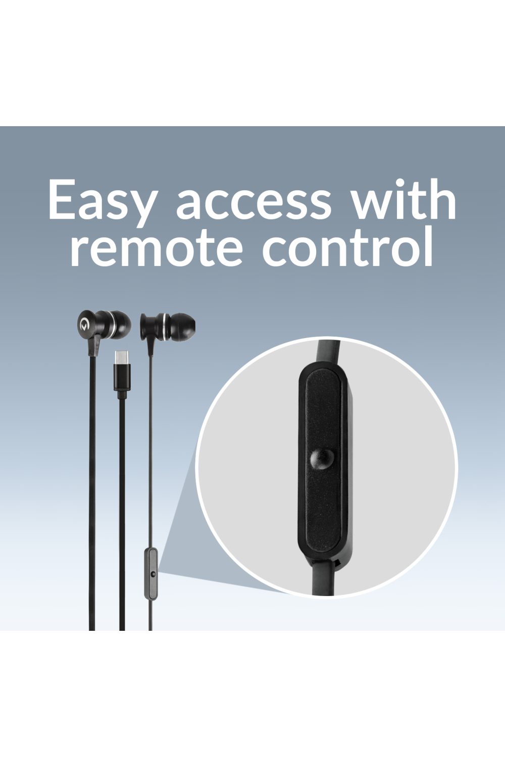 Mobilize In-Ear Stereo Headset With Remote Usb-C Black - Afbeelding 3
