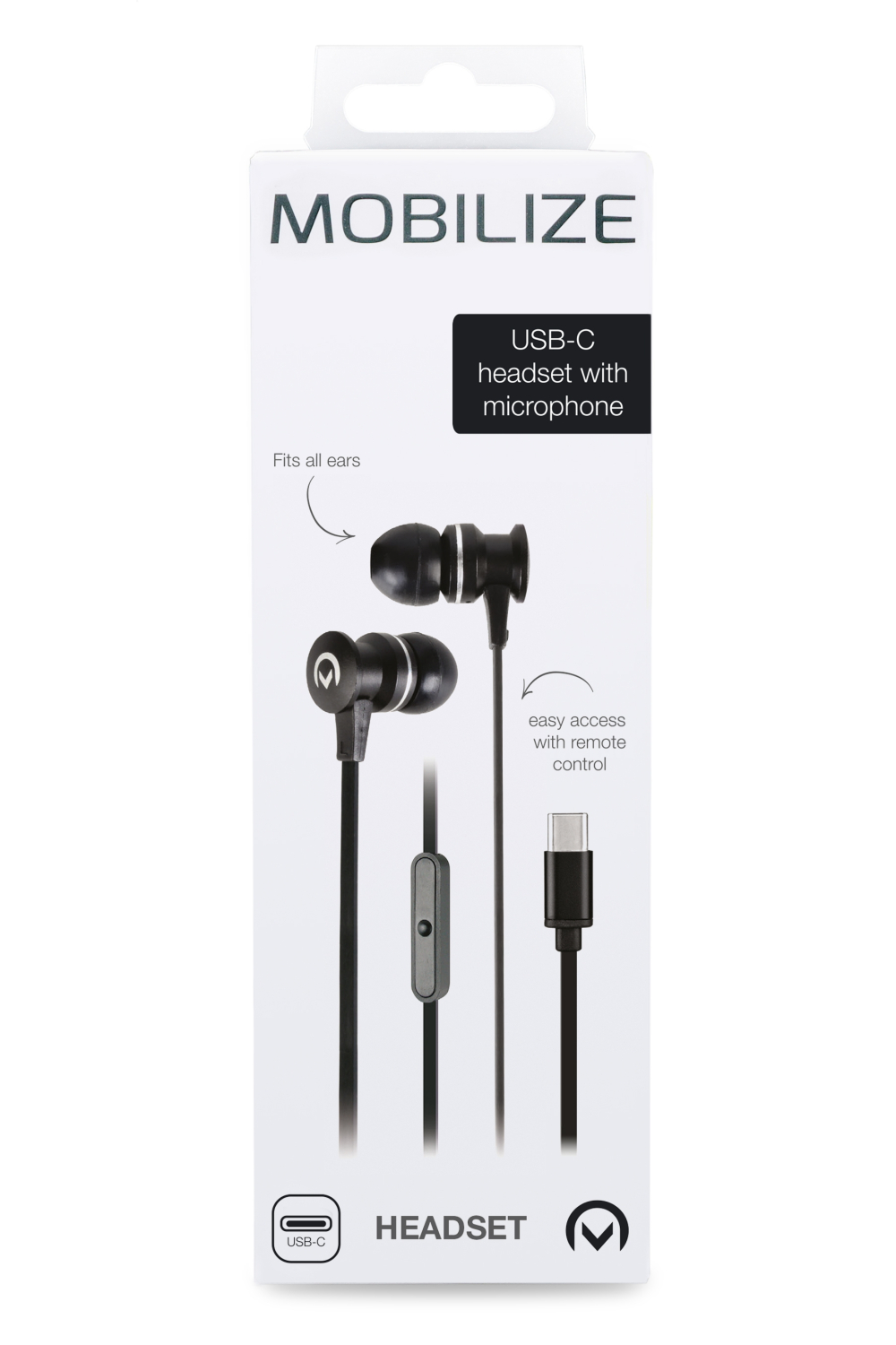 Mobilize In-Ear Stereo Headset With Remote Usb-C Black - Afbeelding 5