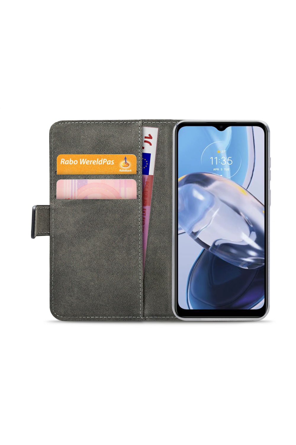 Mobilize Classic Gelly Wallet Book Case Motorola Moto E22 4G/E22I 4G Black - Afbeelding 3