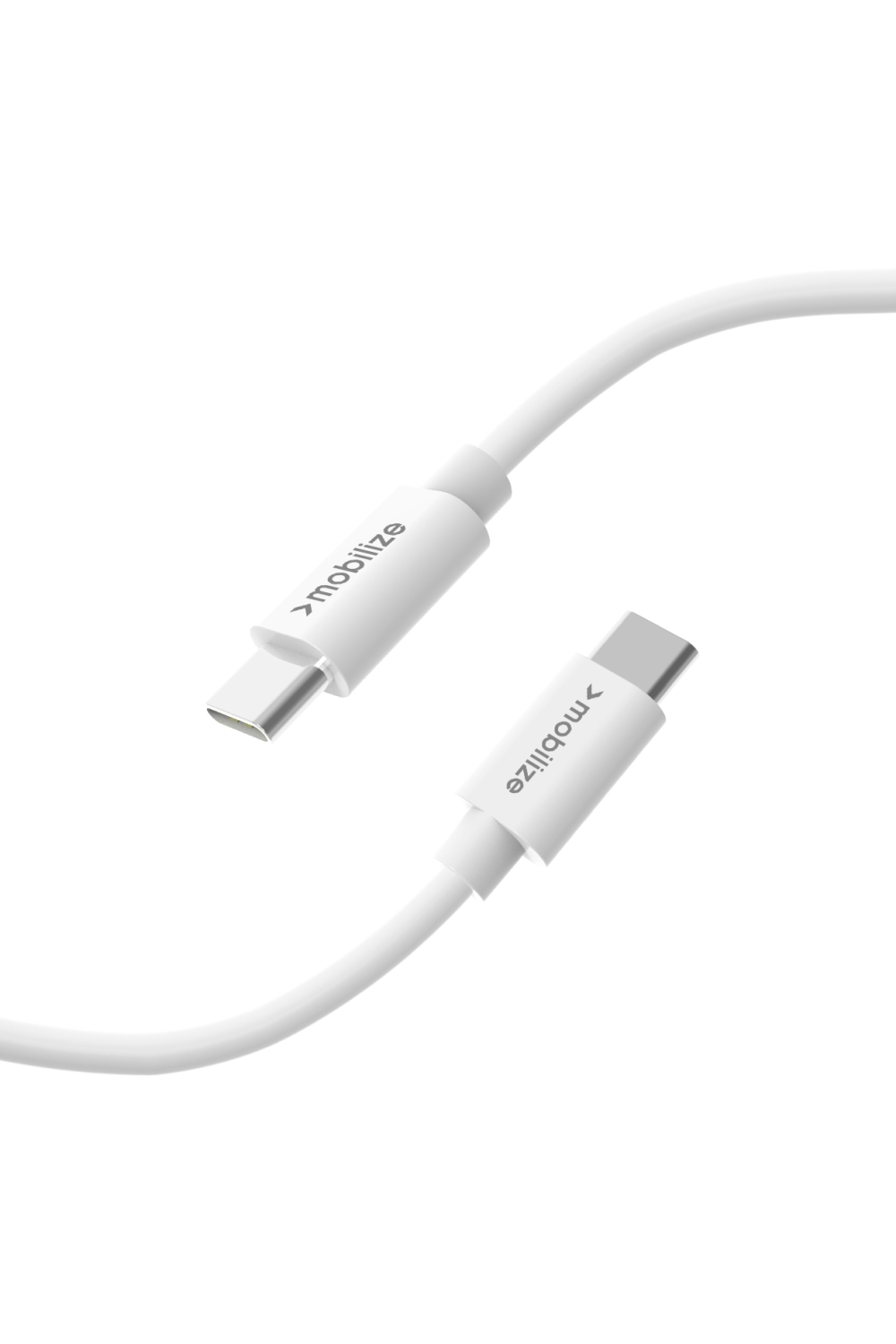 Mobilize Cable Usb-C To Usb-C 1M. 100W White - Afbeelding 2