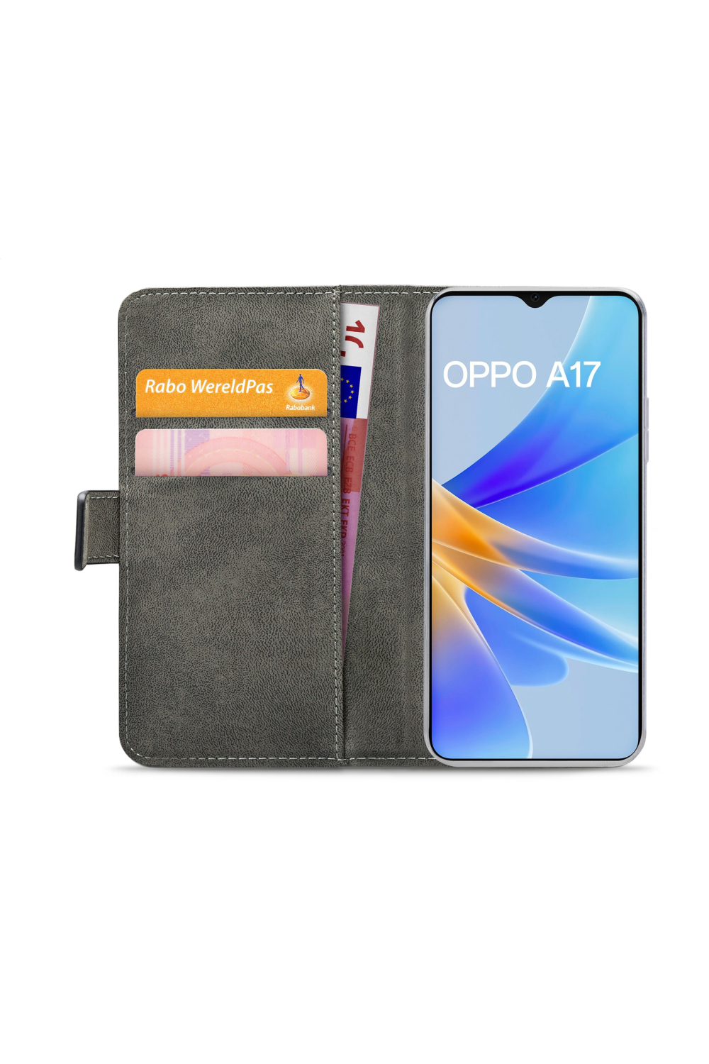 Mobilize Classic Gelly Wallet Book Case Oppo A17 Black - Afbeelding 4