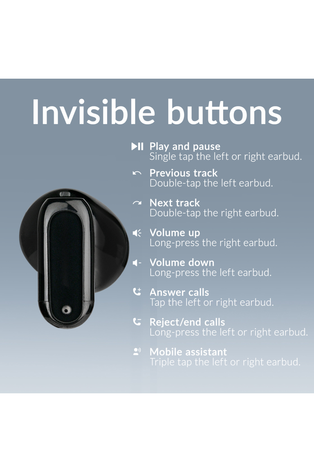 Mobilize Bluetooth Tws Earbuds Mini Black - Afbeelding 5