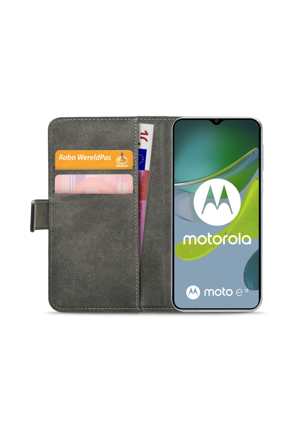 Mobilize Classic Gelly Wallet Book Case Motorola Moto E13 4G Black - Afbeelding 4