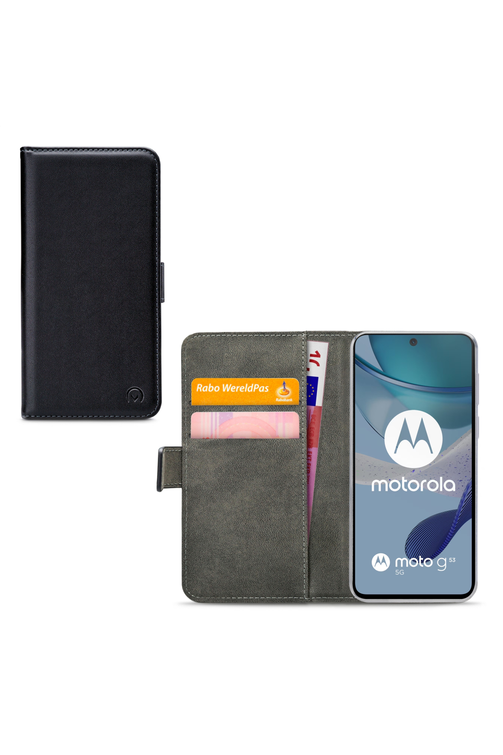 Mobilize Classic Gelly Wallet Book Case Motorola Moto G53 5G Black