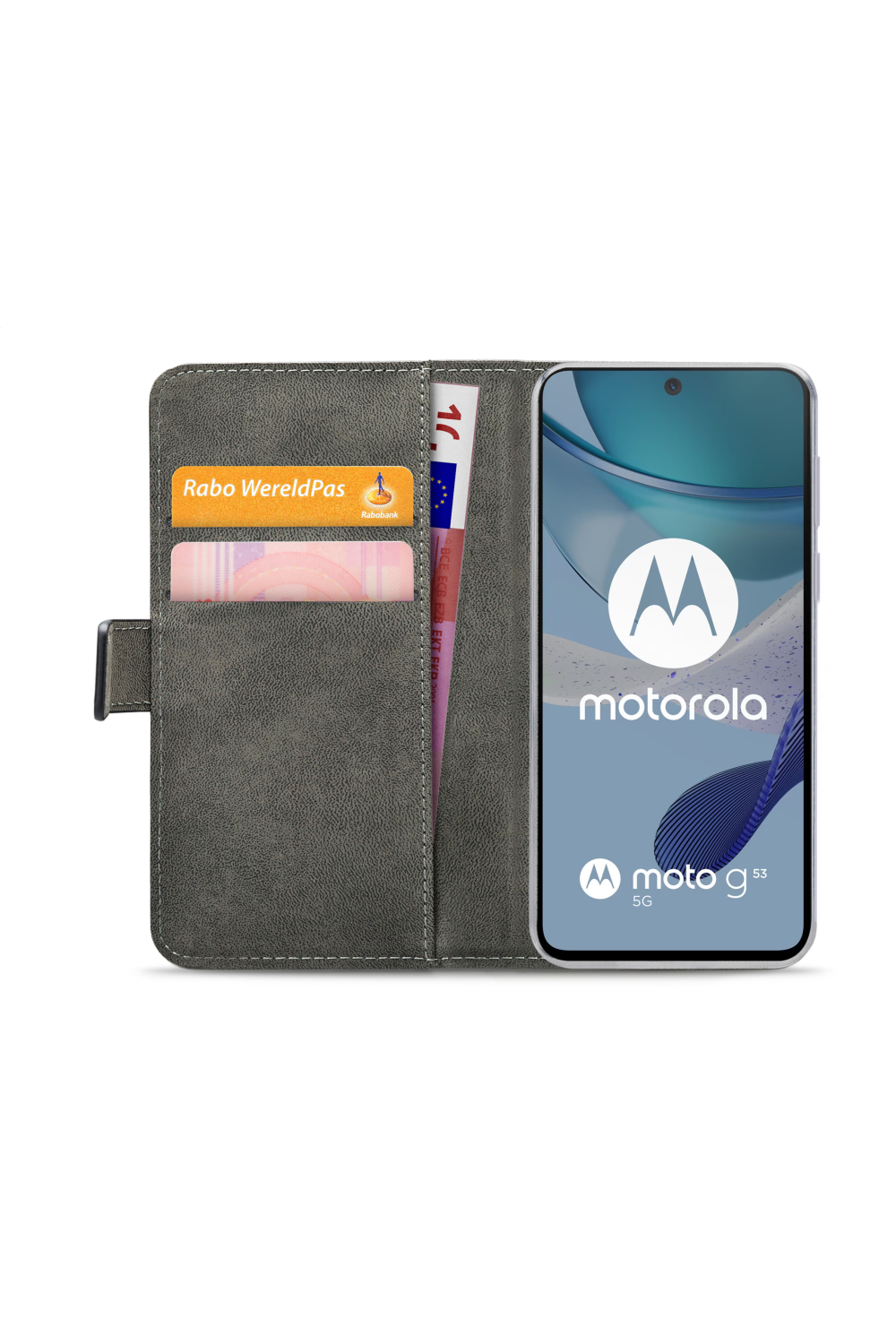 Mobilize Classic Gelly Wallet Book Case Motorola Moto G53 5G Black - Afbeelding 4