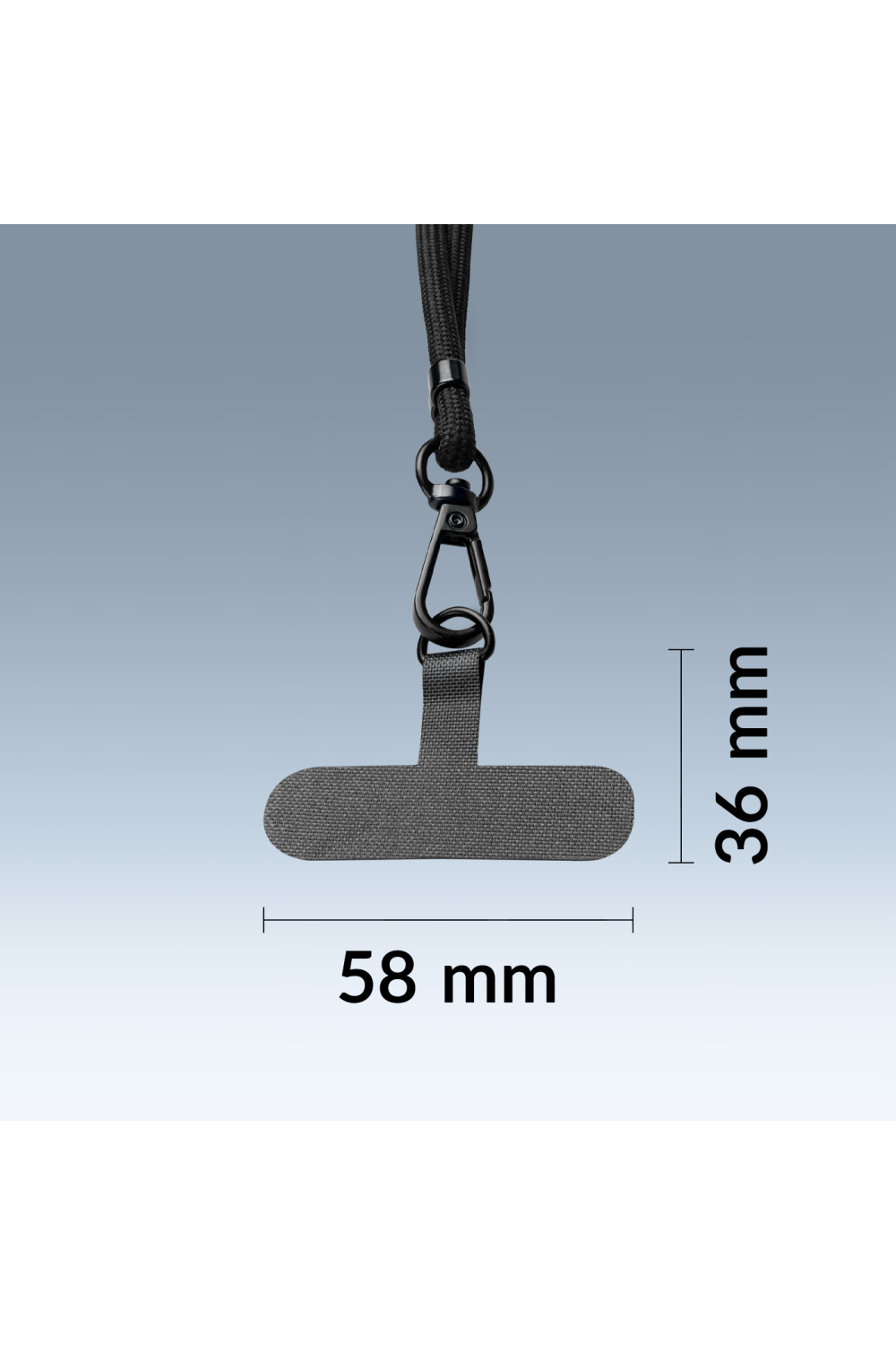 Mobilize Nylon Lanyard Blue/Beige - Afbeelding 4