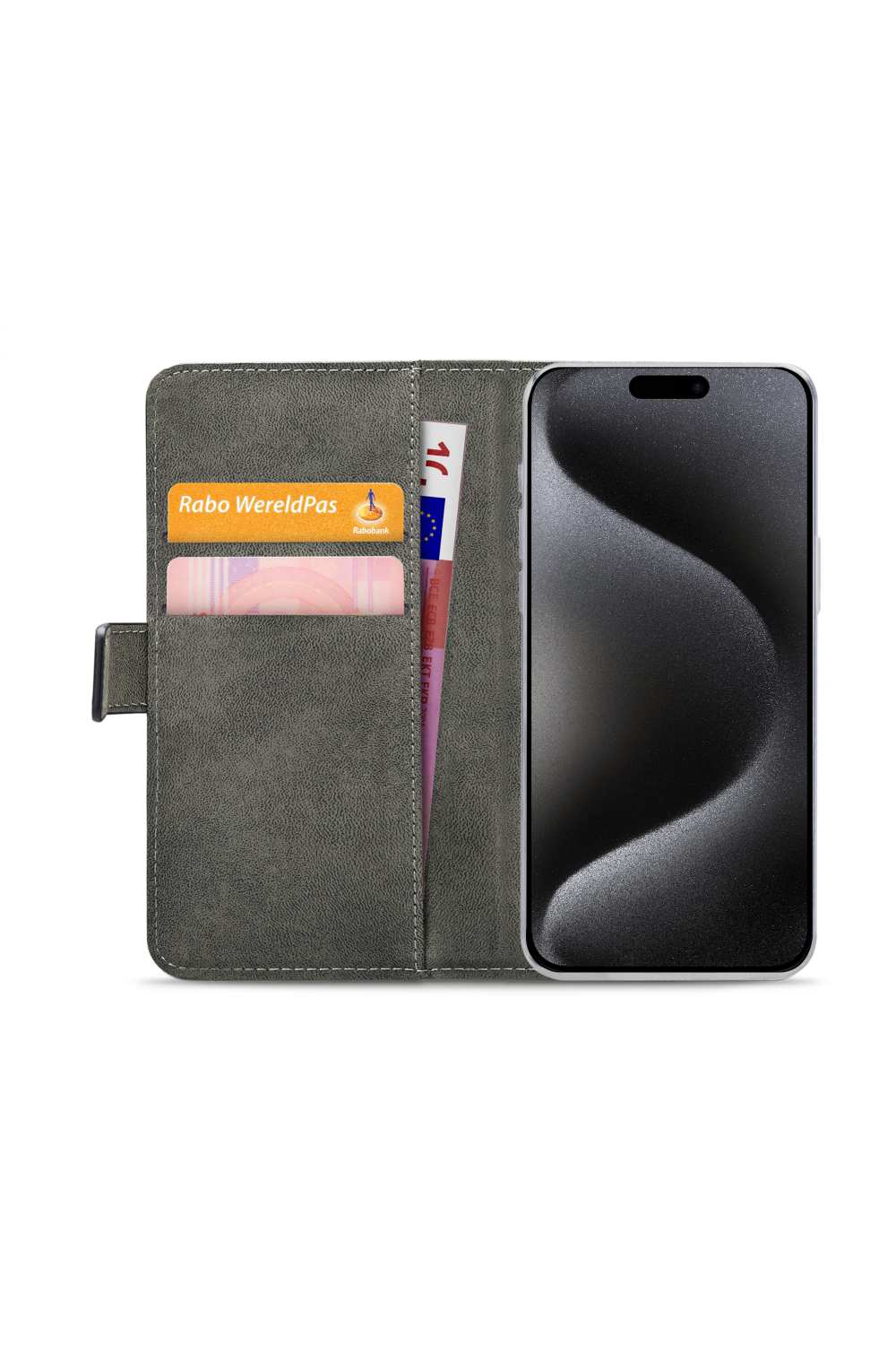 Mobilize Classic Gelly Wallet Book Case Apple Iphone 15 Pro Max Black - Afbeelding 4